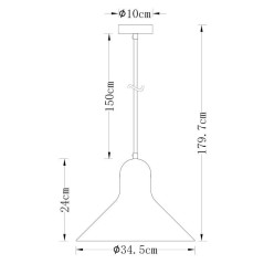 Светильник подвесной PL-602L C01 Rome 1х E27 40Вт 230 бел. Camelion 14556