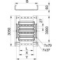 Лоток листовой перфорированный 500х60 L3050 сталь 1.5мм SKSM 650 FS OBO 6059466