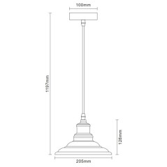 Светильник PL-600 C30 подвес. LOFT 1х E27 40Вт 230В хром металл Camelion 13416