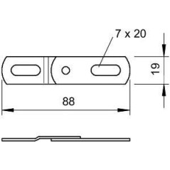 Соединитель для лотка шарнирный SV DD 86х23 OBO 6066941