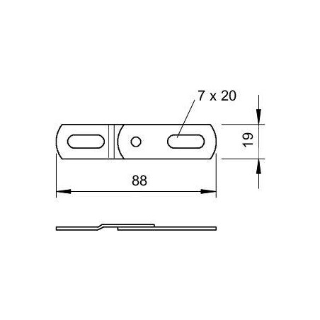 Соединитель для лотка шарнирный SV DD 86х23 OBO 6066941