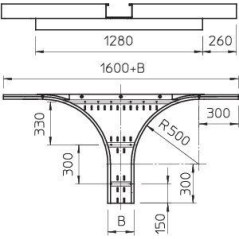 Ответвитель T-образный/крест. 400х110 WRAA 140 FT OBO 6098453