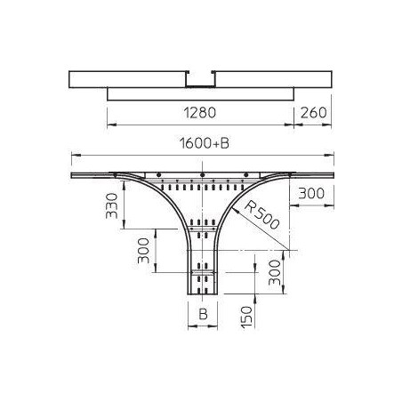 Ответвитель T-образный/крест. 400х110 WRAA 140 FT OBO 6098453