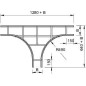 Ответвитель T-образный горизонт. для лестн. лотка осн. 600х60 LT 660 VS FT OBO 6213863