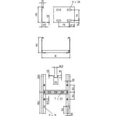 Лоток лестничный 500х110 L3000 сталь 1.5мм LG 115 VS 3 FT гор. оцинк. OBO 6216432