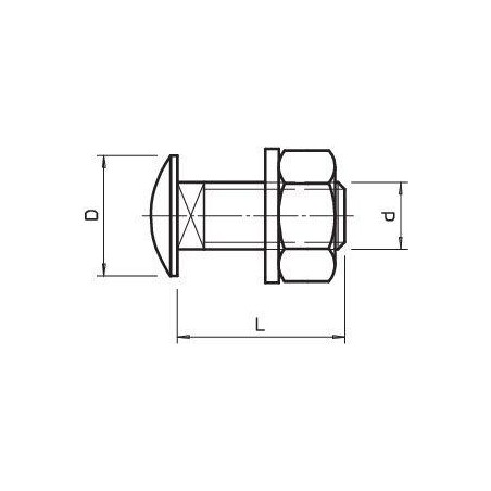 Комплект креп. M8х25 FRS 8х25 F (болт плос/гол.+гайка+шайба) OBO 6406998