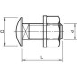 Комплект креп. M8х25 FRS 8х25 F (болт плос/гол.+гайка+шайба) OBO 6406998