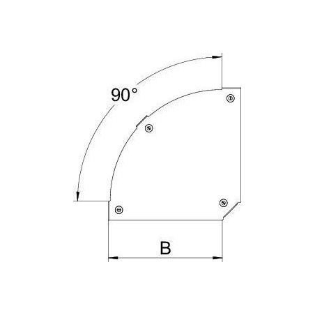 Крышка для угла горизонтального 90град. осн.100 DFBM 90 100 DD OBO 7138540