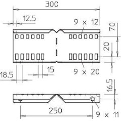 Комплект соединительный угловой для лотка H110 LWVG 110 VA4301 (болт+шайба+гайка) OBO 6216590