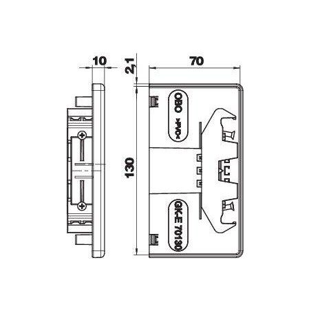 Заглушка торцевая для короба GK бел. GK-E70130RW OBO 6274570