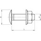 Комплект креплений M6х20 FRSB 6х20 G (болт с плоской головкой + комб. гайка) OBO 6406181