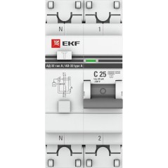 Выключатель автоматический дифференциального тока 2п (1P+N) C 25А 30мА тип A 6кА АД-32 защита 270В э