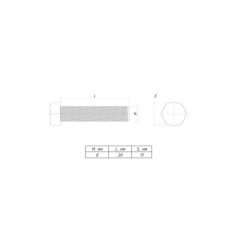 Болт с шестигранной головкой М8х20 EKF b6grm8x20