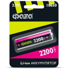 Аккумулятор 18650 3.7В Li-Ion 2200мА.ч без платы защиты ФАZА 5004726