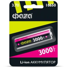 Аккумулятор 18650 3.7В Li-Ion 3000мА.ч без платы защиты ФАZА 5004757