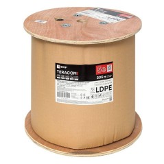 Кабель витая пара F/UTP кат.5E 4 пары 24 AWG solid с тросом сталь 7х0.4мм LDPE черн. (уп.305м) TERAC