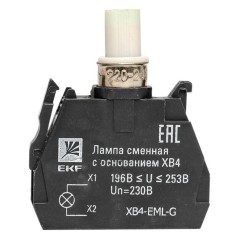 Лампа сменная с основанием XB4 зел. 230В PROxima EKF XB4-EML-G