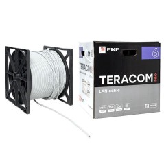 Кабель витая пара F/UTP кат.6 4 пары solid 23AWG оболочка LSZH нг(А)-HF TERACOM PRO сер. (уп.305м) E