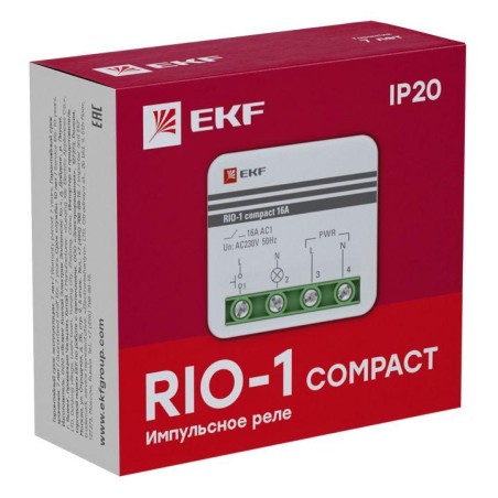 Реле импульсное RIO-1 compact 10А PROxima EKF rio-1k-10