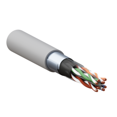 Кабель витая пара F/UTP кат.6 4 пары 23 AWG solid PVC сер. (уп.305м) TERACOM PRO EKF TRP-6FTP-04PVC-