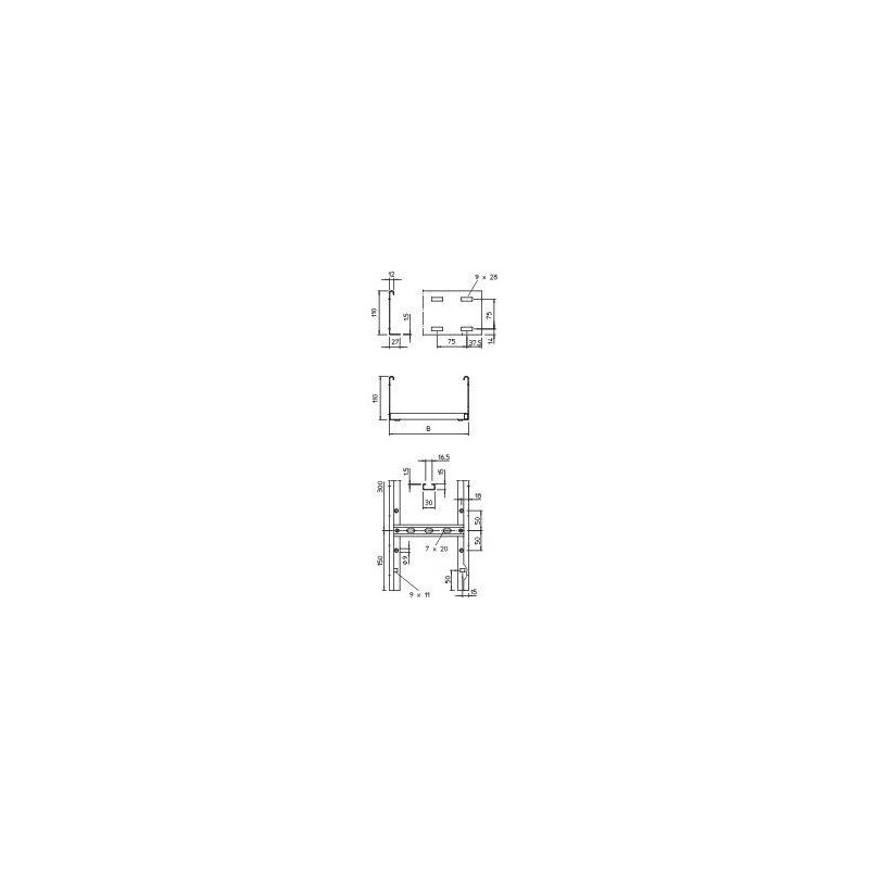 Лоток лестничный 400х110 L6000 сталь 1.5мм LG 114 VS 6 FT гор. оцинк. OBO 6216471