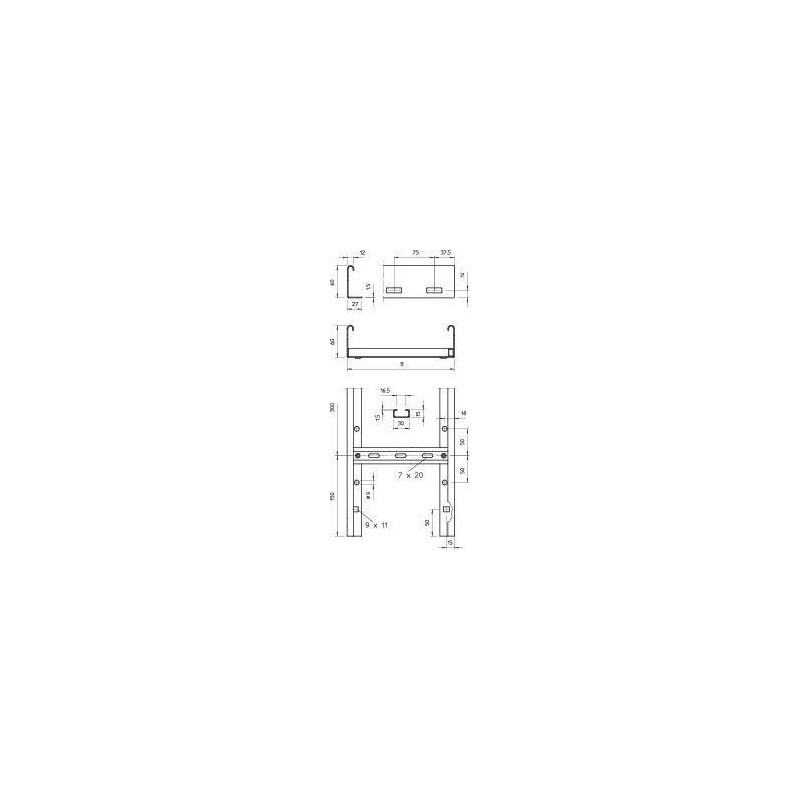 Лоток лестничный 200х60 L3000 сталь 1.5мм LG 620 VS 3 FS OBO 6208538