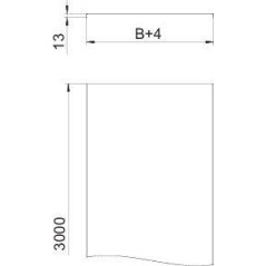 Крышка для лотка осн.400 L3000 сталь 1мм DRLU 400 FS оцинк. OBO 6052405