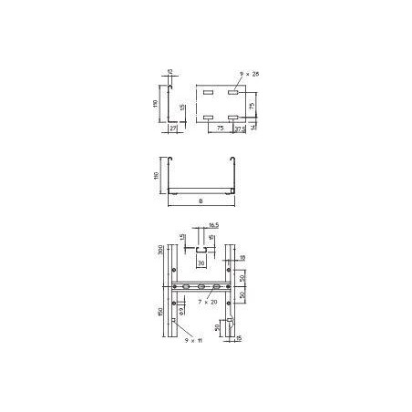 Лоток лестничный 300х110 L3000 сталь 1.5мм LG 113 VS 3 FS OBO 6216407