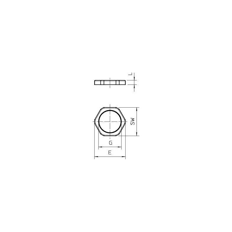 Контргайка PG-Резьба 116 VDE PG21 PA OBO 2048221