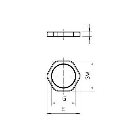 Контргайка PG-Резьба 116 VDE PG21 PA OBO 2048221