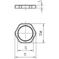 Контргайка PG-Резьба 116 VDE PG21 PA OBO 2048221