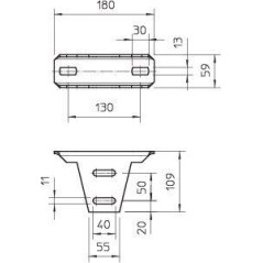 Кронштейн потолочный регулир. гор. оцинк. KU 5 V FT OBO 6348920