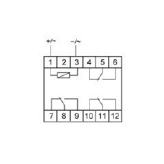 Реле промежуточное PK-3P 48 48В AC/DC 3х8А 3NO/NC IP20 1 модуль монтаж на DIN-рейке F@F EA06.001.022