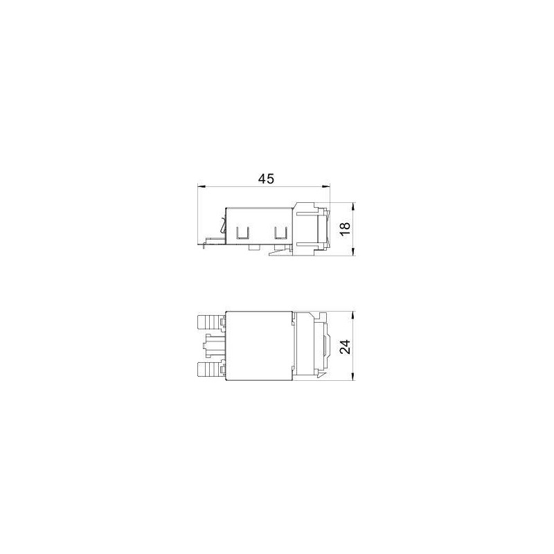 Разъем RJ45 кат.6 экр. Snap-In ASM-C6 GS OBO 6117345