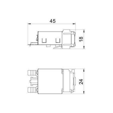 Разъем RJ45 кат.6 экр. Snap-In ASM-C6 GS OBO 6117345