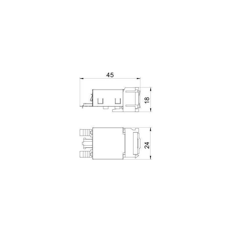 Разъем RJ45 кат.5E экранир. Snap-In ASM-C5 GS OBO 6117343