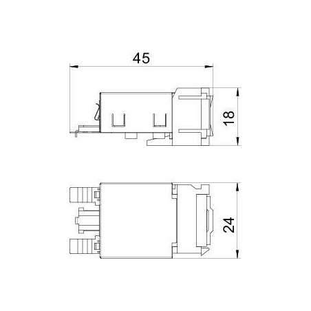 Разъем RJ45 кат.5E экранир. Snap-In ASM-C5 GS OBO 6117343