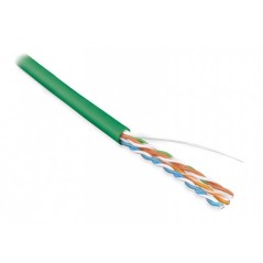 Кабель витая пара U/UTP кат.5E 4 пары 24 AWG ож solid LSZH нг(С)-HF UUTP4-C5E-S24-IN-LSZH-GN-100 зел