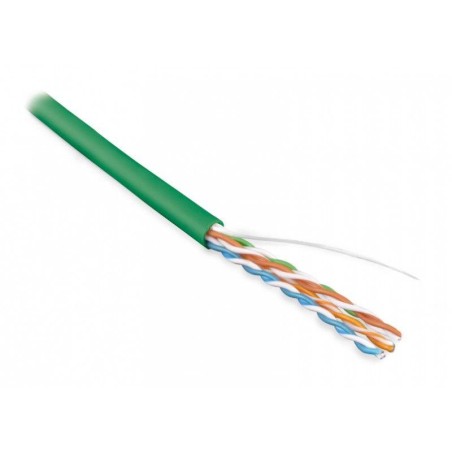 Кабель витая пара U/UTP кат.5E 4 пары 24 AWG ож solid LSZH нг(С)-HF UUTP4-C5E-S24-IN-LSZH-GN-100 зел