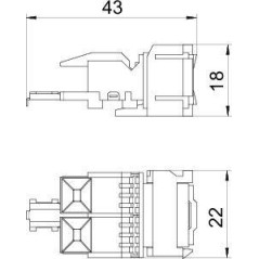 Разъем RJ45 кат.6 Snap-In ASM-C6 S OBO 6117349