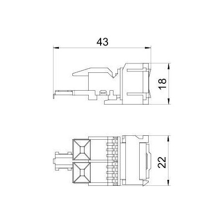 Разъем RJ45 кат.6 Snap-In ASM-C6 S OBO 6117349