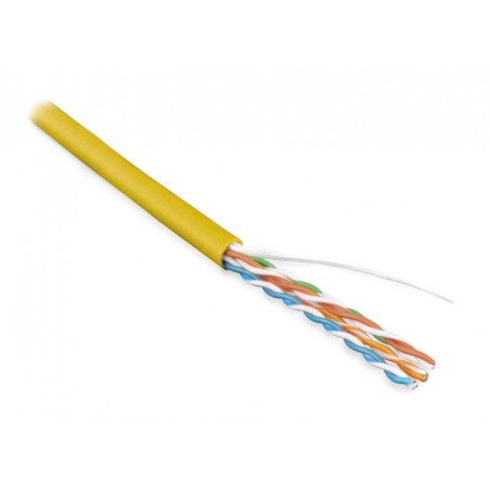 Кабель витая пара U/UTP кат.5E 4 пары 24 AWG ож solid LSZH нг(С)-HF UUTP4-C5E-S24-IN-LSZH-YL-100 жел