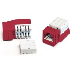 Вставка Keystone Jack RJ45 (8P8C) кат.5E 110 IDC KJNE-8P8C-C5e-90-RD заделка с помощью NE-TOOL красн