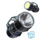 Фонарь-прожектор аккумуляторный ручной 10Вт LED+12Вт COB LED+красн. Li-ion 18650 8000мА.ч Power-bank