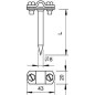 Держатель проволоки d8-10мм оцинк. с перемыч.с квадратным штифтом 163 70 FT OBO 5223075