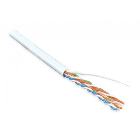 Кабель витая пара U/UTP кат.5E 4 пары 24 AWG ож solid LSZH нг(С)-HF UUTP4-C5E-S24-IN-LSZH-WH-100 бел