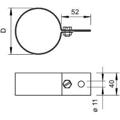 Скоба для труб d120мм 301 DIN-120 OBO 5350123