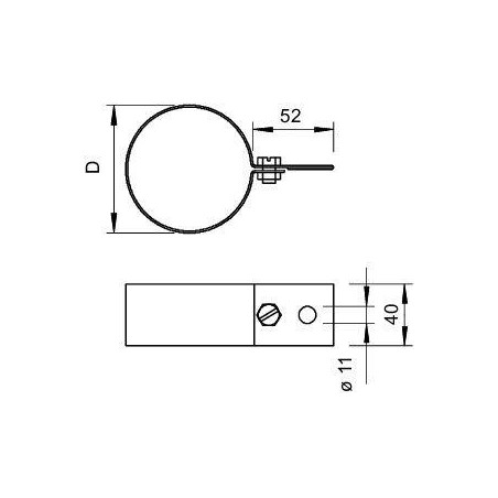 Скоба для труб d120мм 301 DIN-120 OBO 5350123