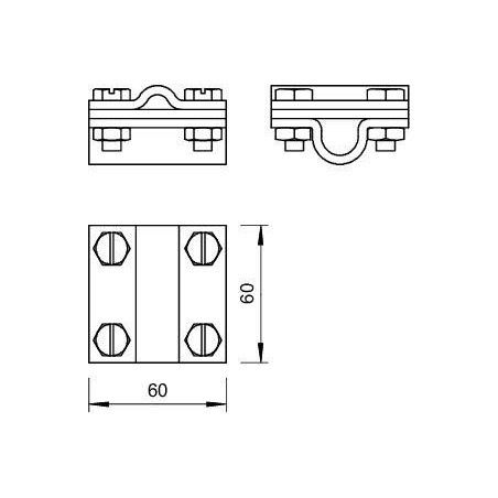 Соединитель проволоки крестовой 252 8-10х16 V4A OBO 5312346