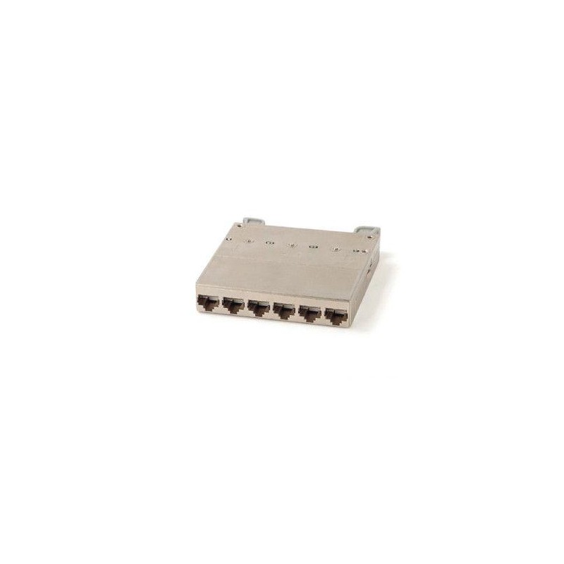 Кассета PPTR-CSS-1-6хRJ45-C6A-SH-STL (для медн. претерм. решений) 6 экран. портов RJ45 кат. 6a Hyper